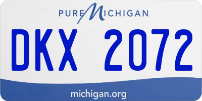 MI license plate DKX2072
