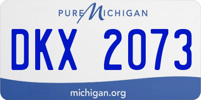MI license plate DKX2073