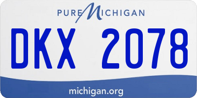 MI license plate DKX2078