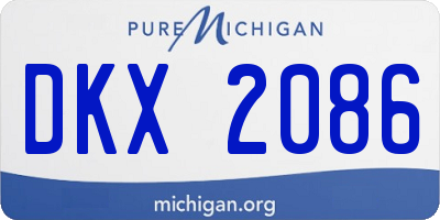 MI license plate DKX2086