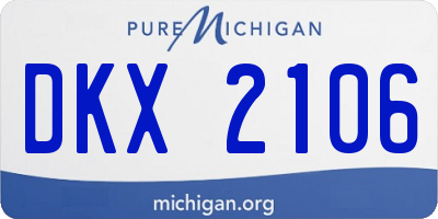 MI license plate DKX2106
