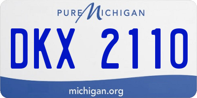 MI license plate DKX2110