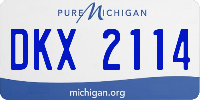 MI license plate DKX2114