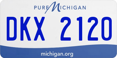 MI license plate DKX2120