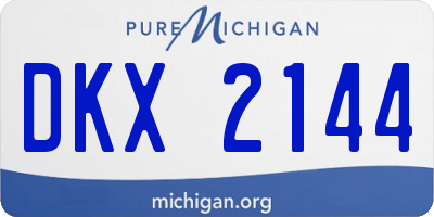 MI license plate DKX2144