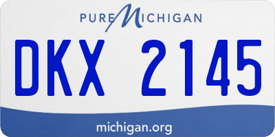 MI license plate DKX2145