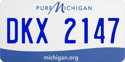 MI license plate DKX2147