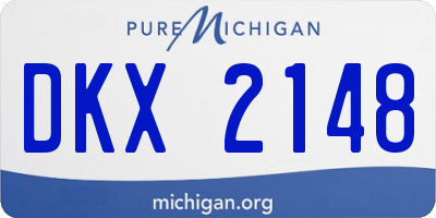 MI license plate DKX2148