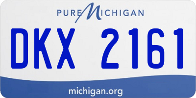 MI license plate DKX2161