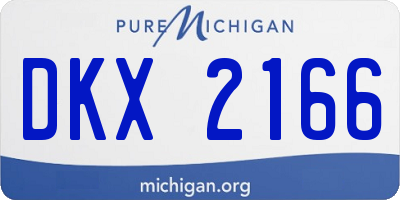 MI license plate DKX2166
