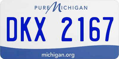 MI license plate DKX2167