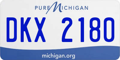 MI license plate DKX2180