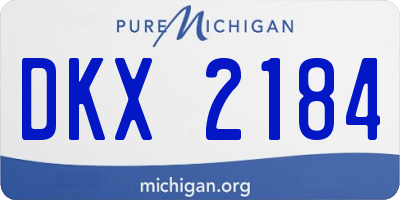 MI license plate DKX2184