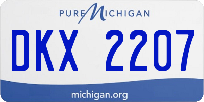 MI license plate DKX2207