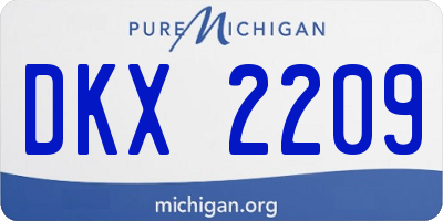 MI license plate DKX2209