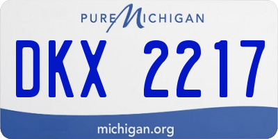 MI license plate DKX2217