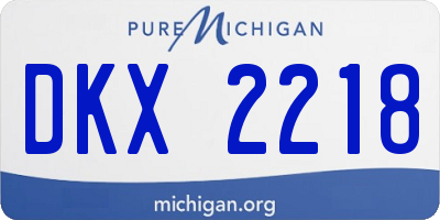 MI license plate DKX2218