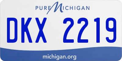 MI license plate DKX2219
