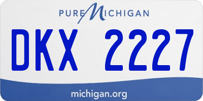 MI license plate DKX2227