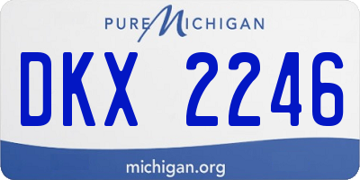 MI license plate DKX2246
