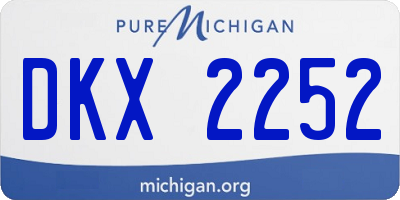 MI license plate DKX2252