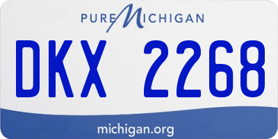 MI license plate DKX2268