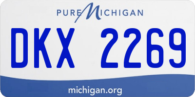 MI license plate DKX2269