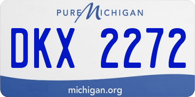 MI license plate DKX2272