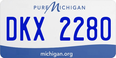 MI license plate DKX2280
