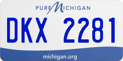 MI license plate DKX2281