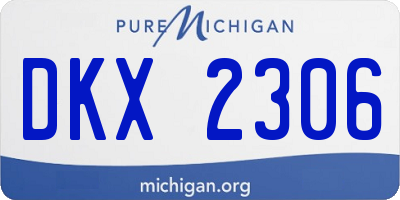 MI license plate DKX2306