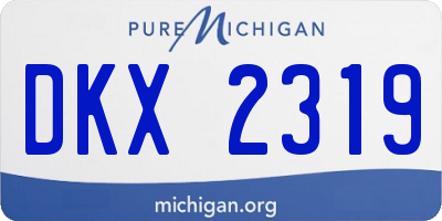 MI license plate DKX2319