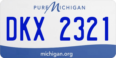 MI license plate DKX2321