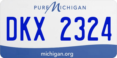 MI license plate DKX2324