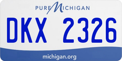MI license plate DKX2326