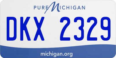 MI license plate DKX2329