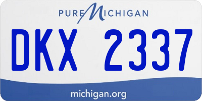 MI license plate DKX2337