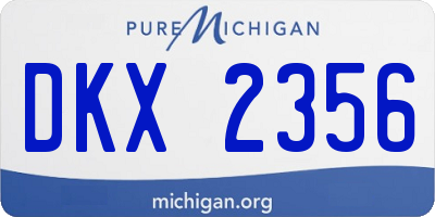 MI license plate DKX2356