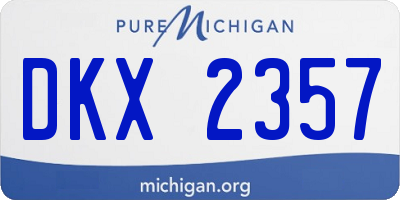 MI license plate DKX2357