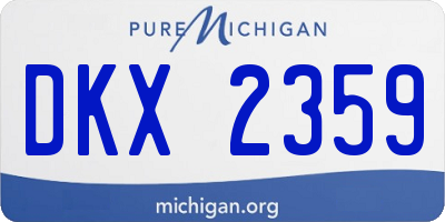 MI license plate DKX2359