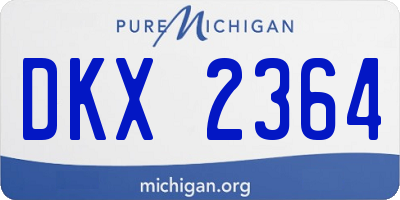 MI license plate DKX2364