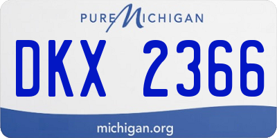 MI license plate DKX2366