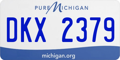 MI license plate DKX2379
