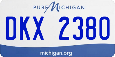 MI license plate DKX2380