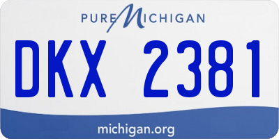 MI license plate DKX2381