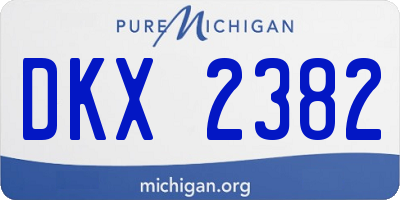MI license plate DKX2382