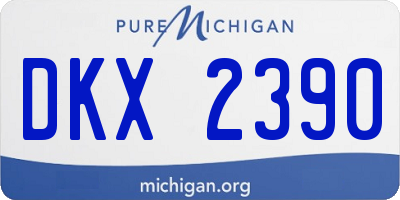 MI license plate DKX2390
