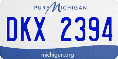 MI license plate DKX2394