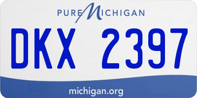 MI license plate DKX2397