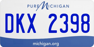 MI license plate DKX2398